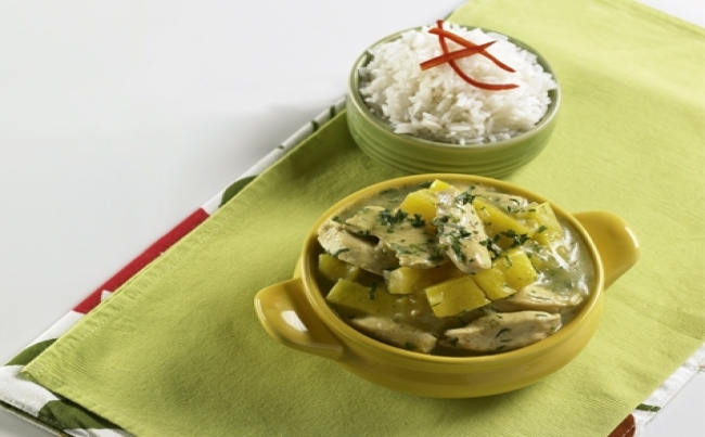 Curry de pavo y piña